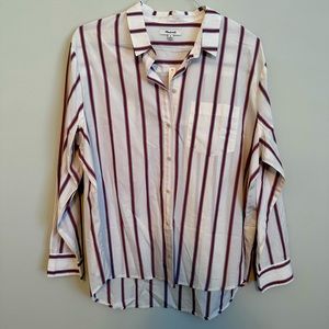 NWT Madewell Oversized Ex-Boyfriend Shirt in Odessa Stripe